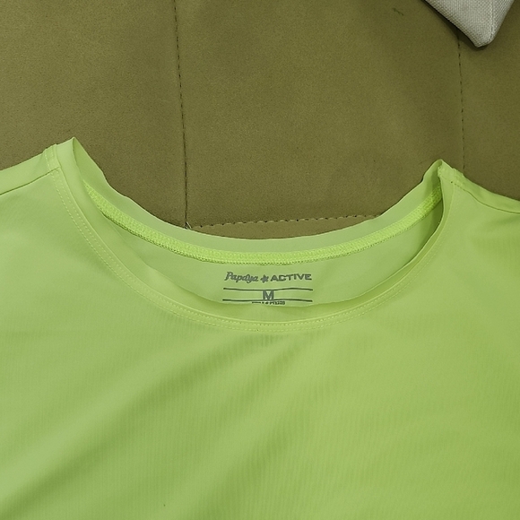Papaya Green Muscle Tee Crop Top - Picture 6 of 9